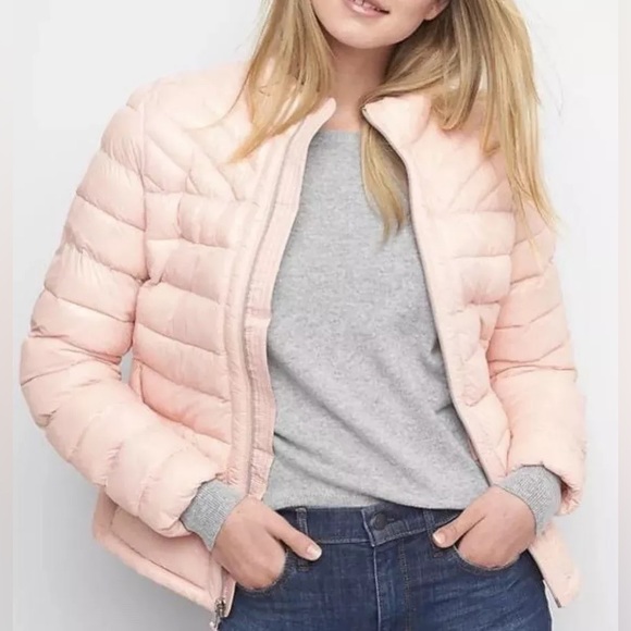 GAP Cold Control Lightweight Misty Pink Rose Puffer Jacket- Size XL - Picture 2 of 10